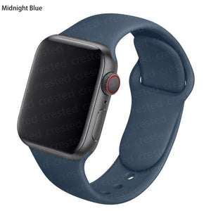 Silicone Strap For Apple Watch Band 44mm 40mm 38MM 42MM Rubber Belt Watchband Bracelet Accessories Iwatch 3 4 5 6 Se