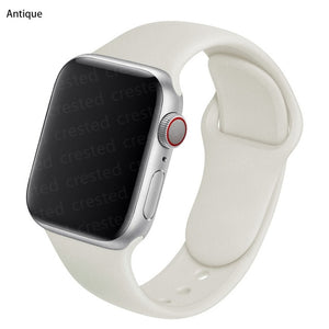Silicone Strap For Apple Watch Band 44mm 40mm 38MM 42MM Rubber Belt Watchband Bracelet Accessories Iwatch 3 4 5 6 Se