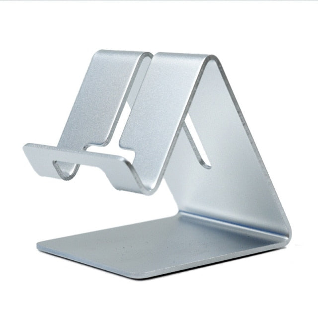 Simple Design Metal Smart Phone Bracket Desktop Stand Non-slip No Magnetical Cell Phone Holder For iPhone Samsung Xiaomi Huawei